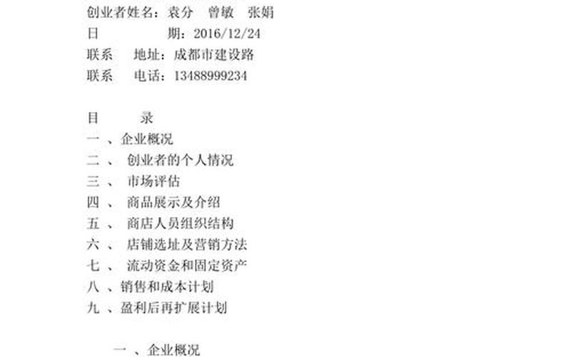 创业计划书如何分成，创业计划书怎么做